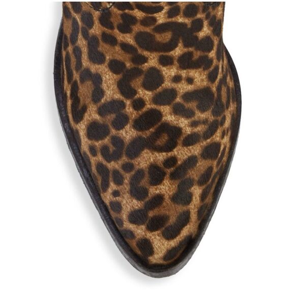 All Saints Rolene hair calf animal print zippered cowboy bootie 36 - Picture 4 of 13